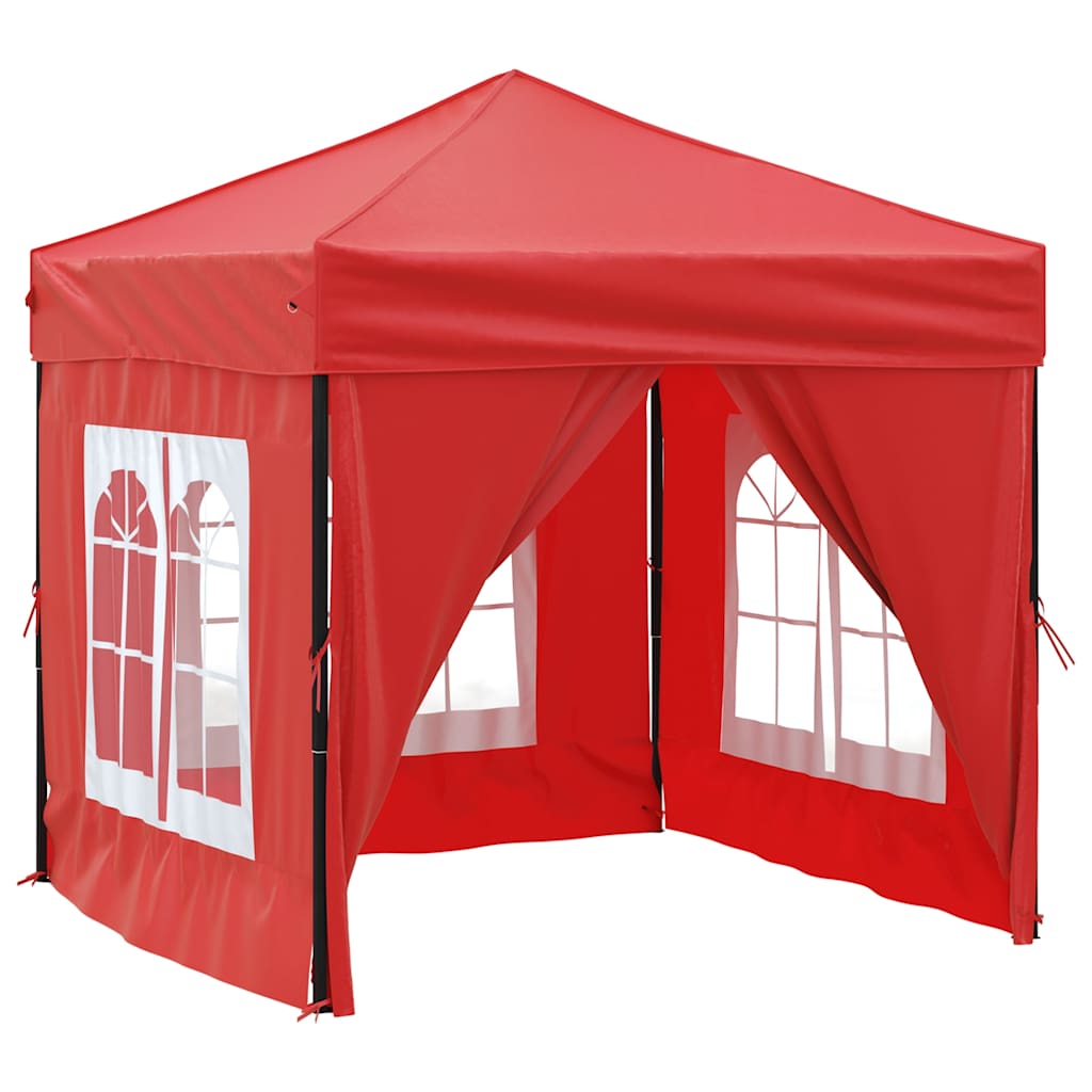 Kokkupandav peotelk seintega, punane, 2 x 2 m