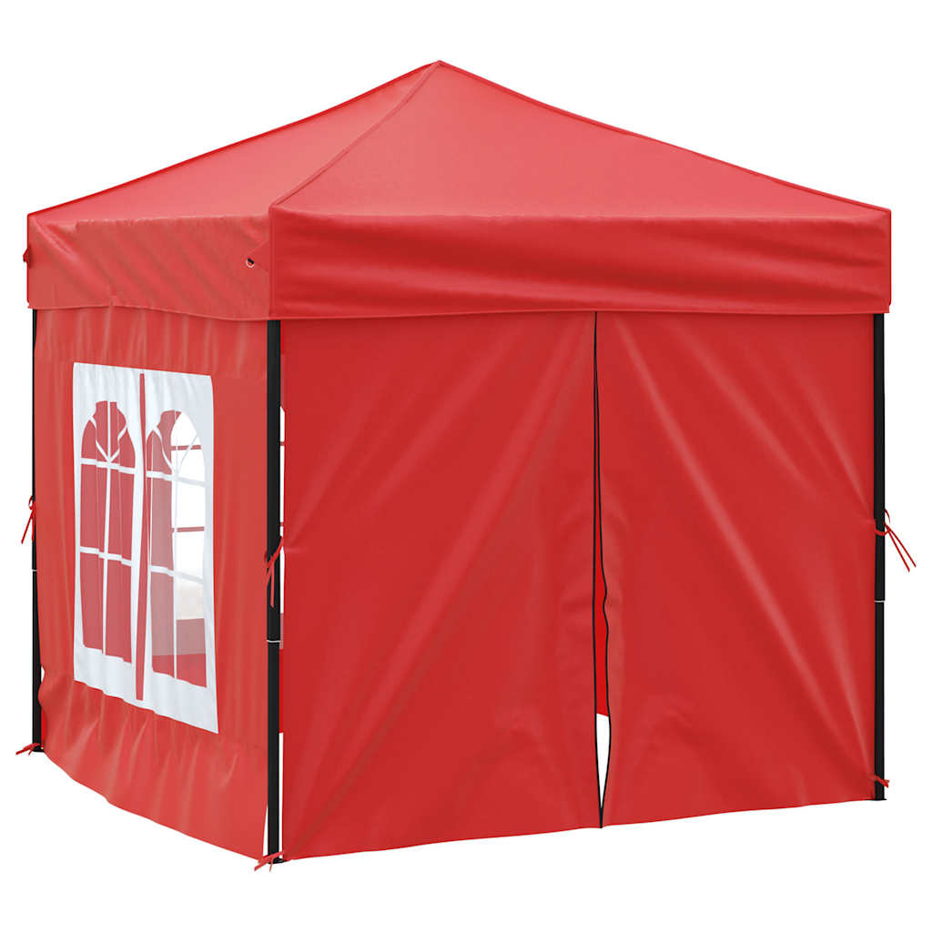 Kokkupandav peotelk seintega, punane, 2 x 2 m