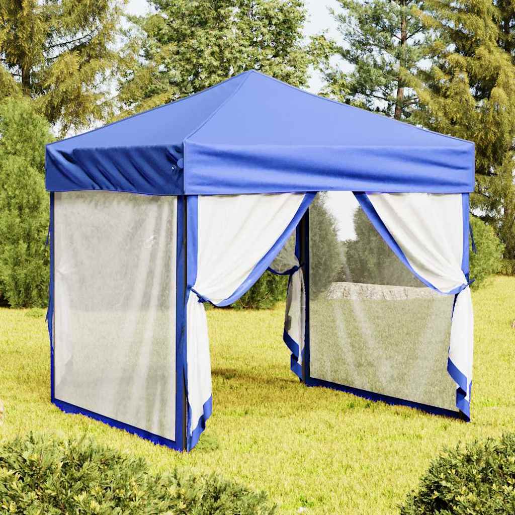 Kokkupandav peotelk seintega, sinine, 2 x 2 m
