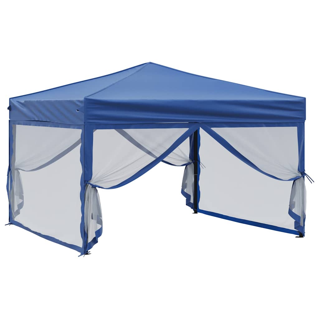 Kokkupandav peotelk seintega, sinine, 3 x 3 m