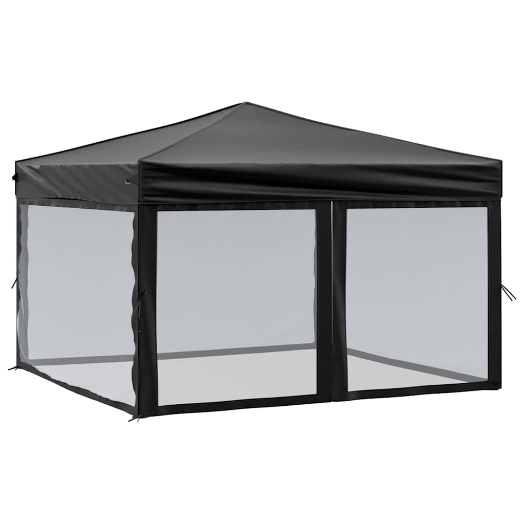 Kokkupandav peotelk seintega, must, 3 x 3 m