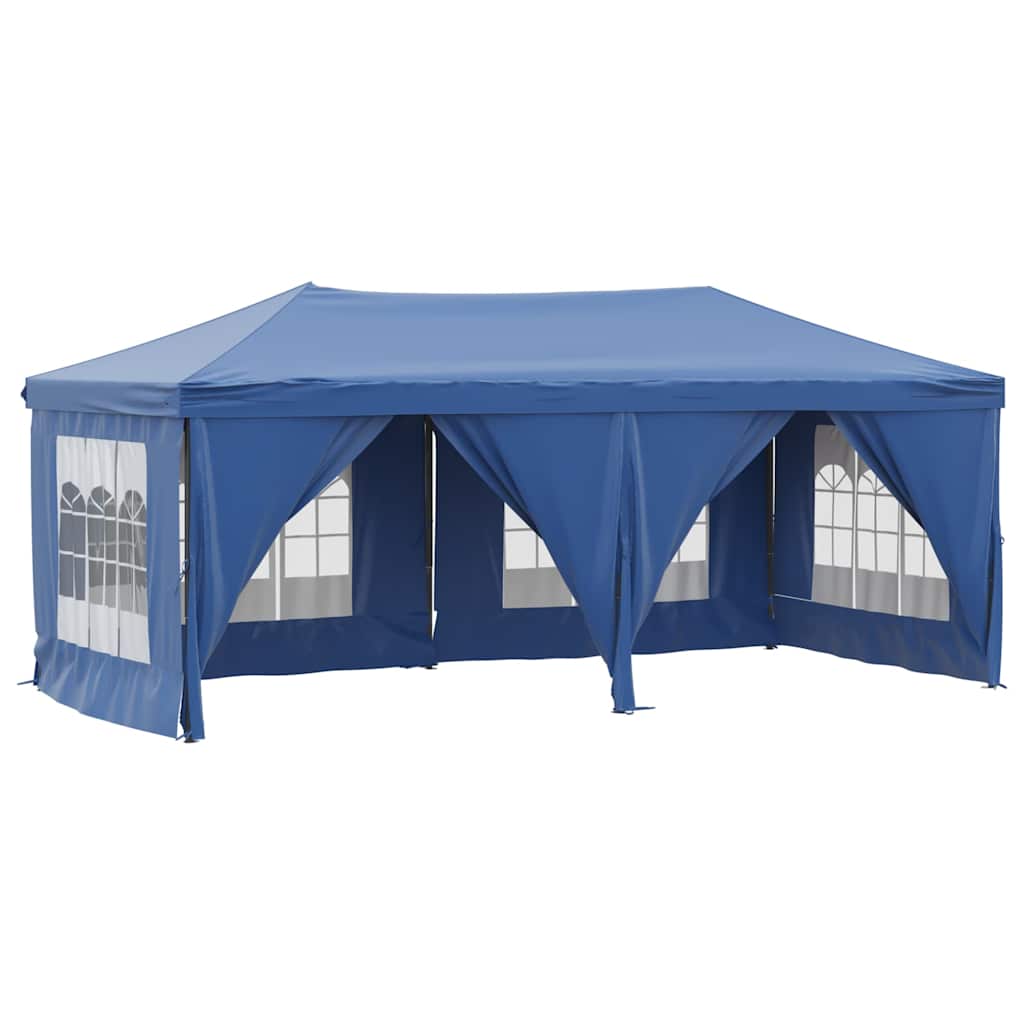 Kokkupandav peotelk külgseintega, sinine, 3 x 6 m