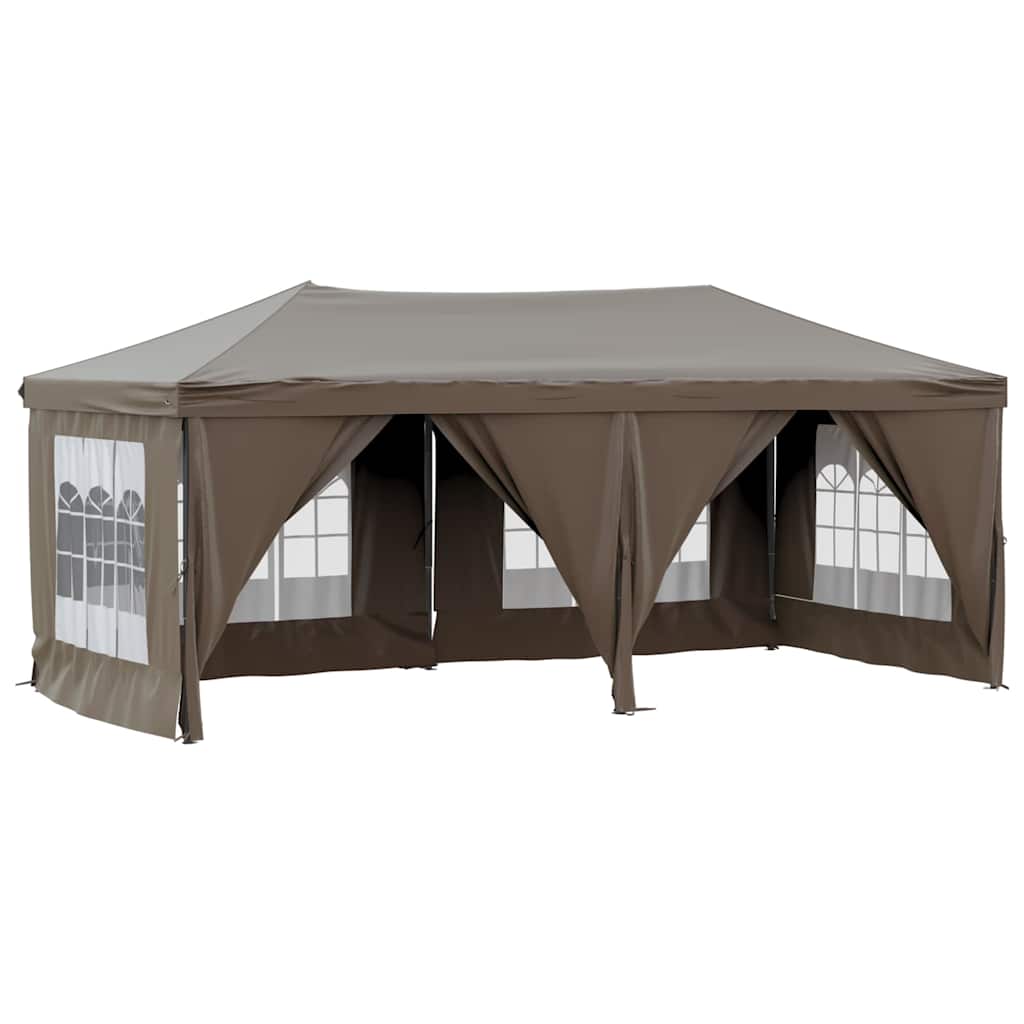 Kokkupandav peotelk külgseintega, pruunikashall, 3 x 6 m