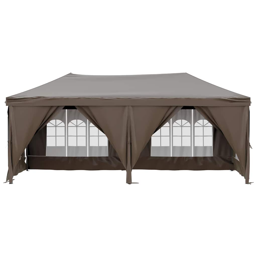 Kokkupandav peotelk külgseintega, pruunikashall, 3 x 6 m