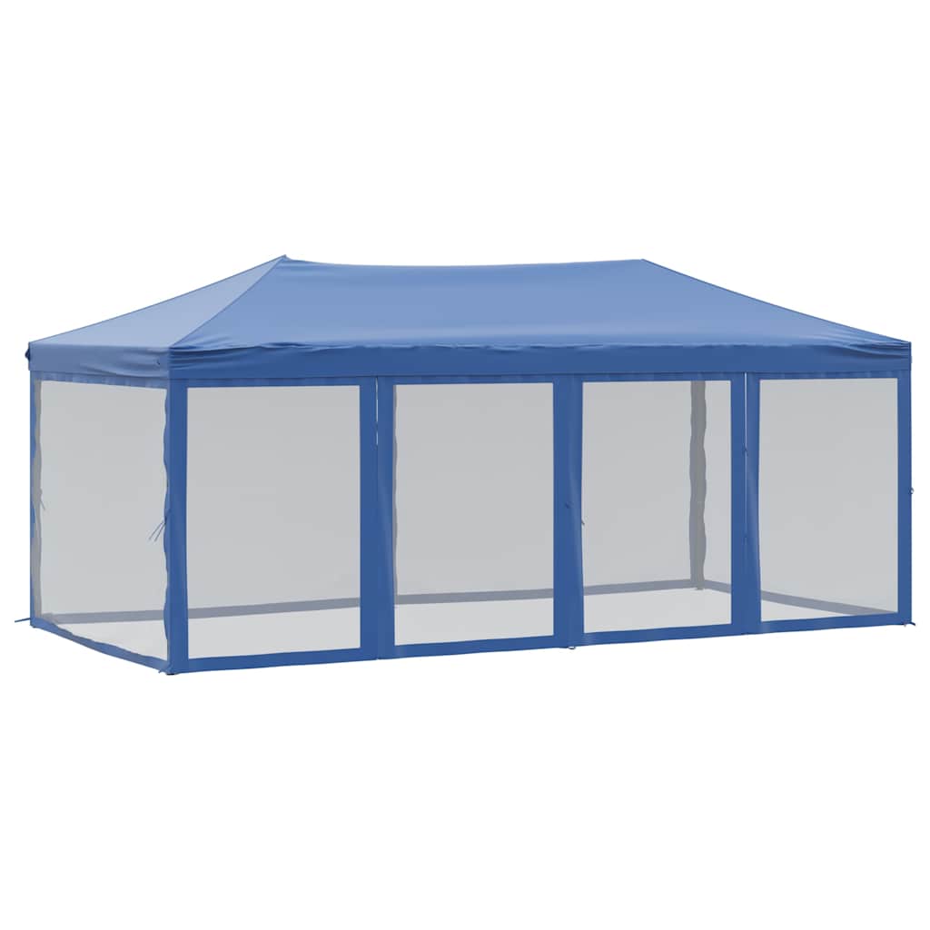 Kokkupandav peotelk külgseintega, sinine, 3 x 3 m
