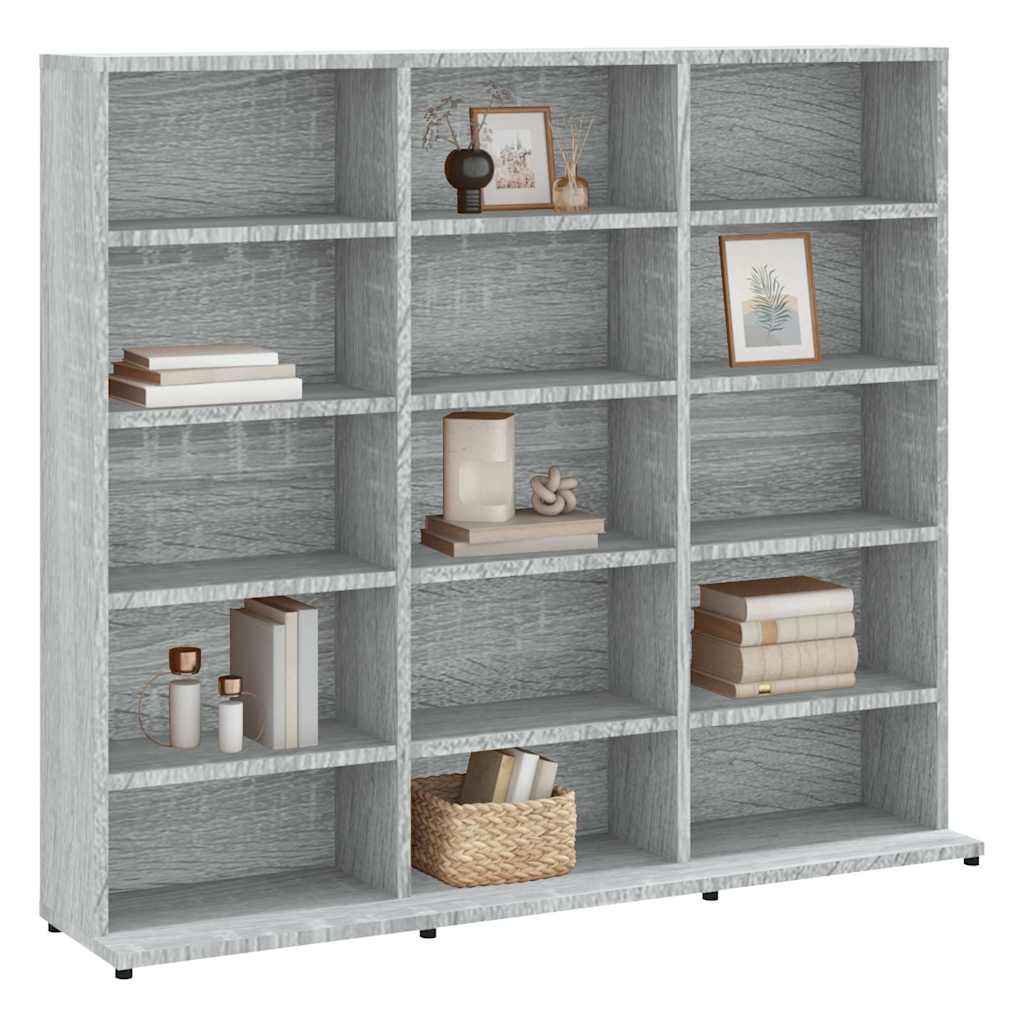 CD-kapp, hall Sonoma tamm,100 x 23 x 89,5 cm, tehispuit
