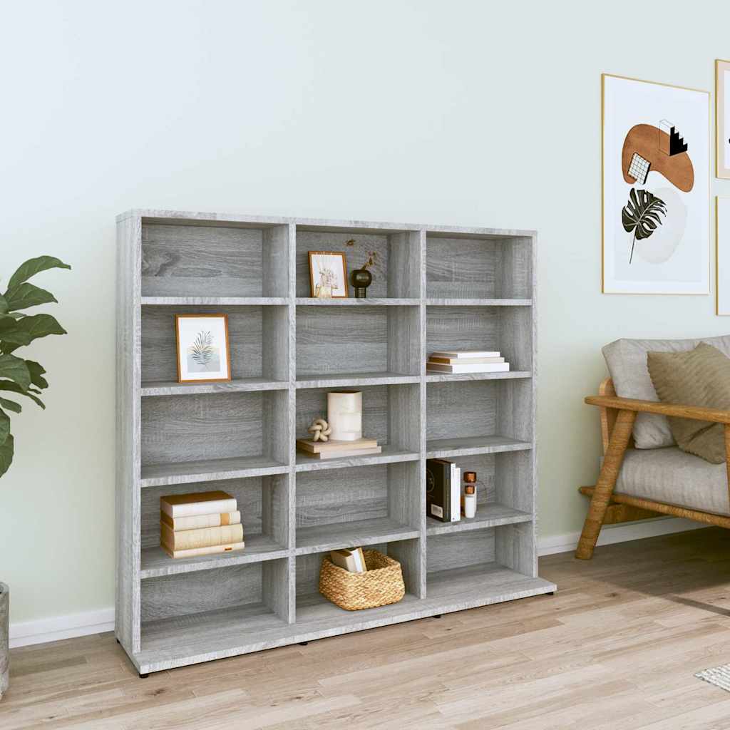 CD-kapp, hall Sonoma tamm,100 x 23 x 89,5 cm, tehispuit