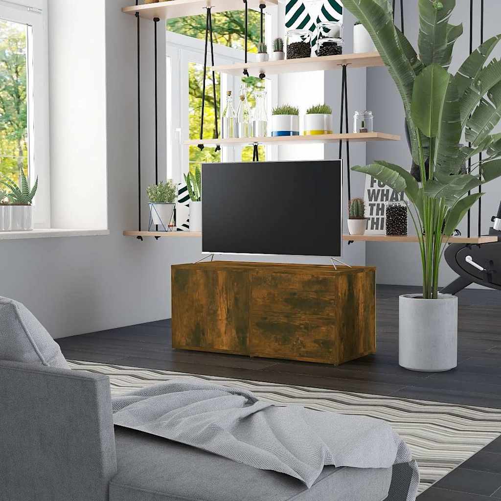 Telerikapp, suitsutatud tamm, 80 x 34 x 36 cm, tehispuit