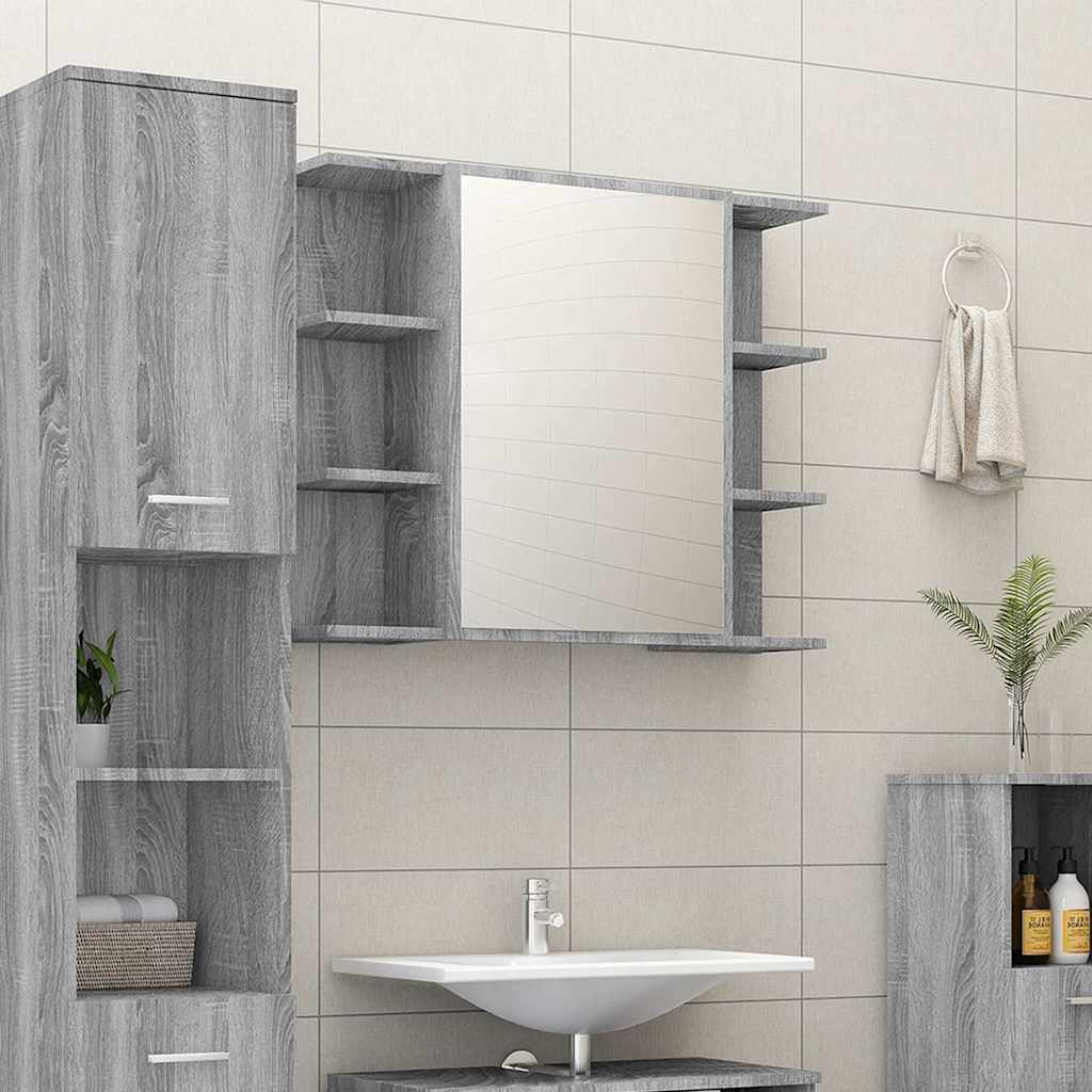 Vannitoakapp, hall Sonoma tamm, 80x20,5x64 cm, tehispuit