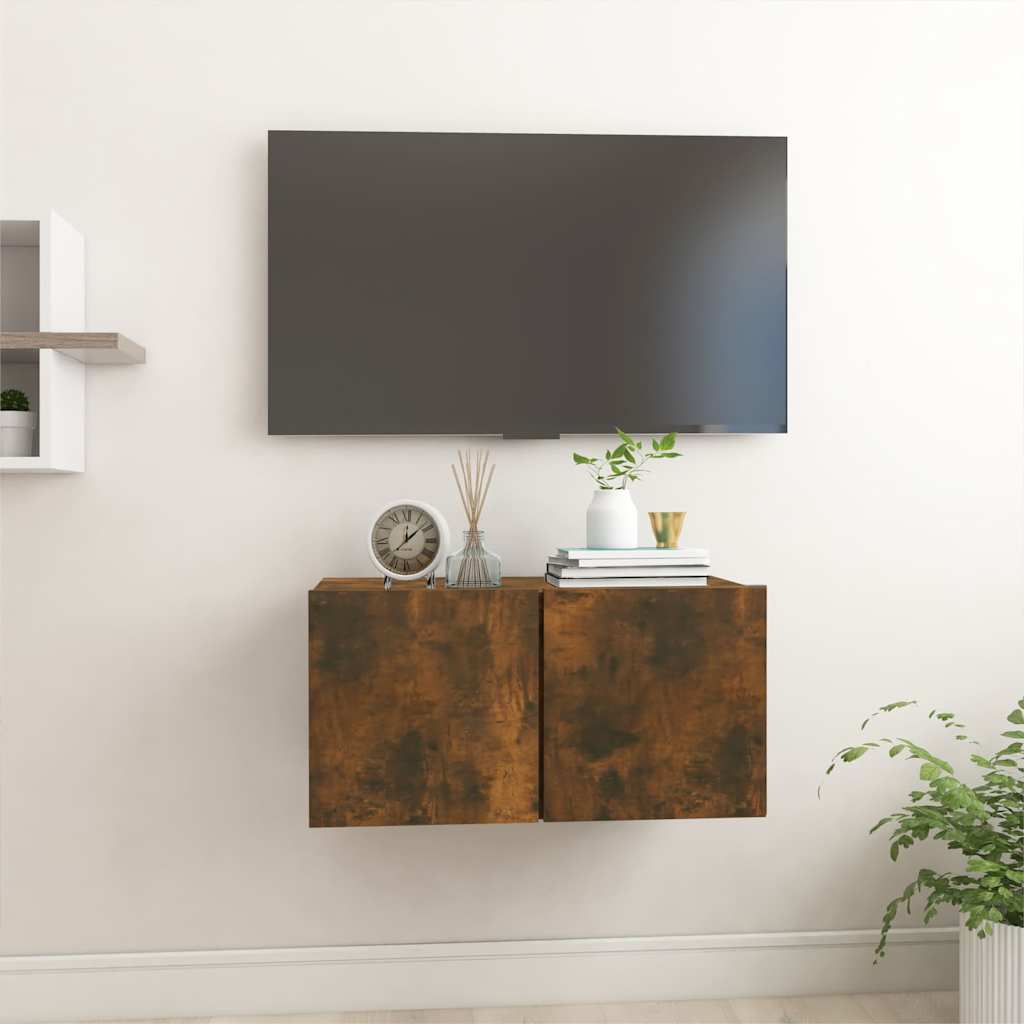 Seina telerikapp, suitsutatud tamm, 60 x 30 x 30 cm, tehispuit