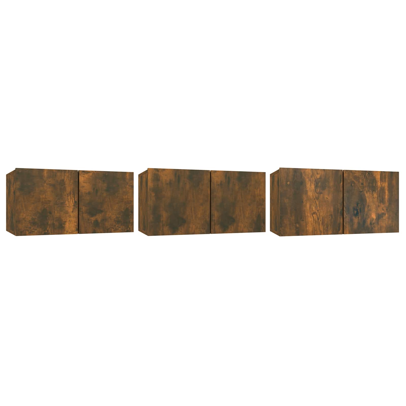 Seina telerikapid 3 tk, suitsutatud tamm 60x30x30 cm
