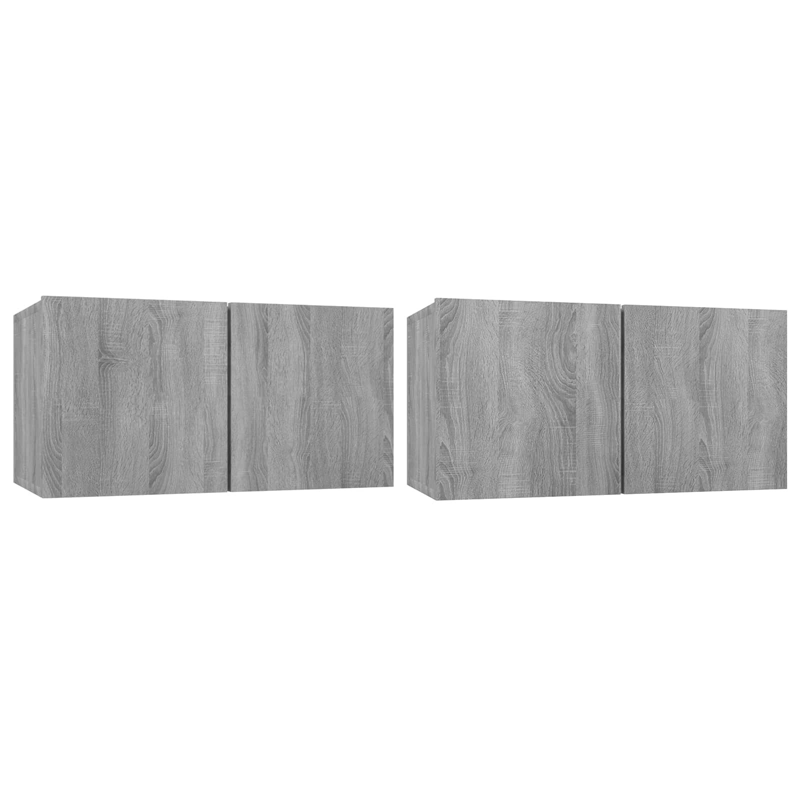 Seina telerikapp, hall Sonoma tamm, 2 tk, 60x30x30 cm tehispuit