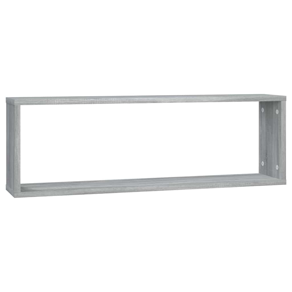 Seina kuubikriiulid 4 tk, hall Sonoma, 80x15x26,5 cm, tehispuit
