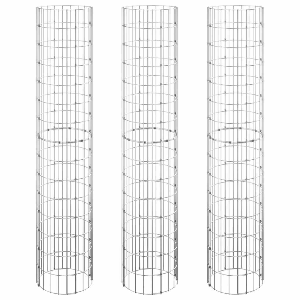 Ringikujulised gabioon taimelavad 3tk tsingitud teras Ø30x150cm