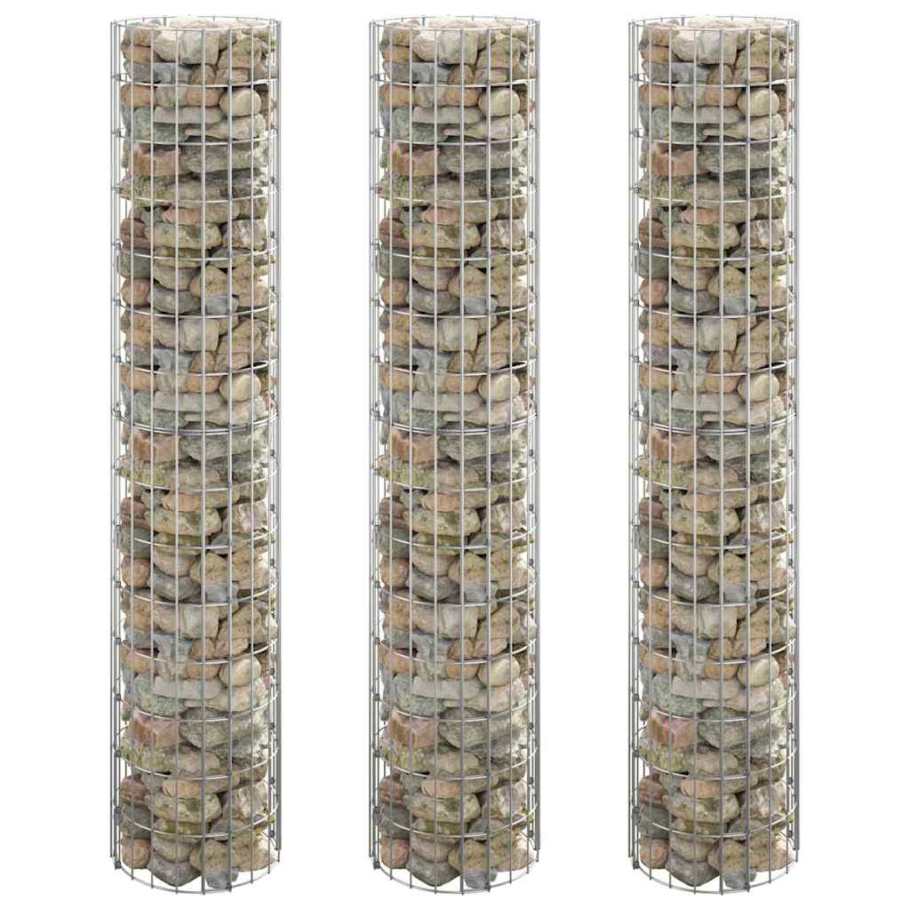 Ringikujulised gabioon taimelavad 3tk tsingitud teras Ø30x150cm