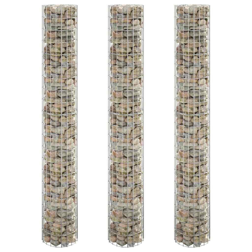 Ringikujulised gabioon taimelavad 3tk tsingitud teras Ø30x200cm