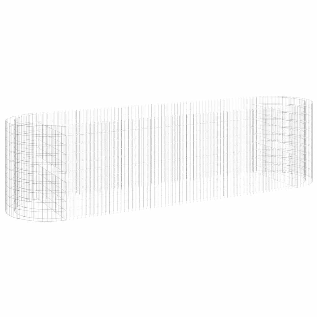Gabioon taimelava, tsingitud raud, 400 x 100 x 100 cm