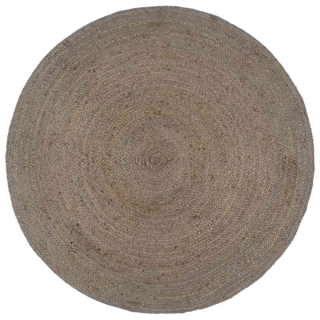 Käsitsi valmistatud džuutvaip, ümmargune, 210 cm, hall