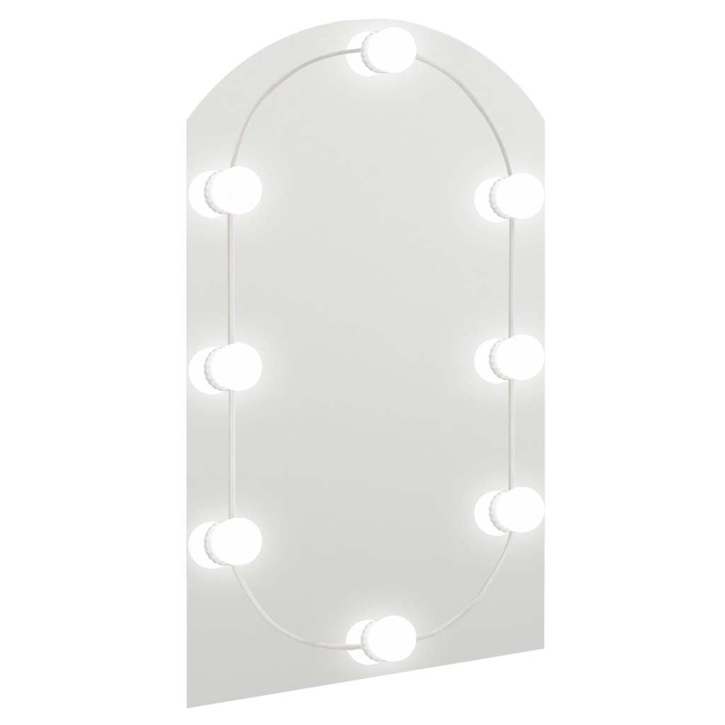 Peegel LED-tuledega 60x40 cm, klaas, kaarega