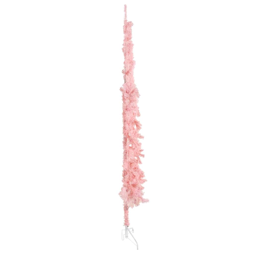 Kitsas poolik kunstkuusk alusega, roosa, 210 cm