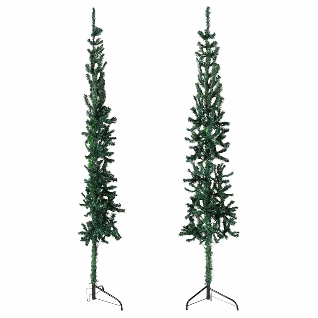 Kitsas poolik kunstkuusk alusega, roheline, 210 cm