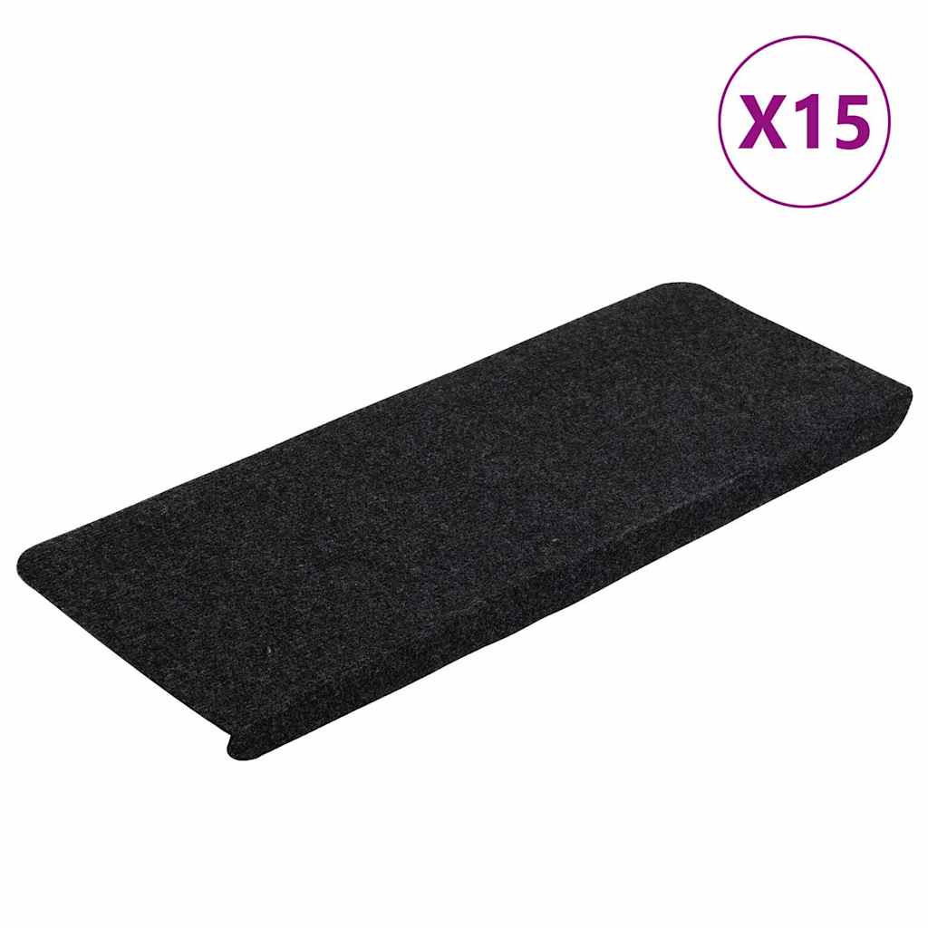 Isekleepuv trepivaip, 15 tk, 65x24,5x3,5 cm, must