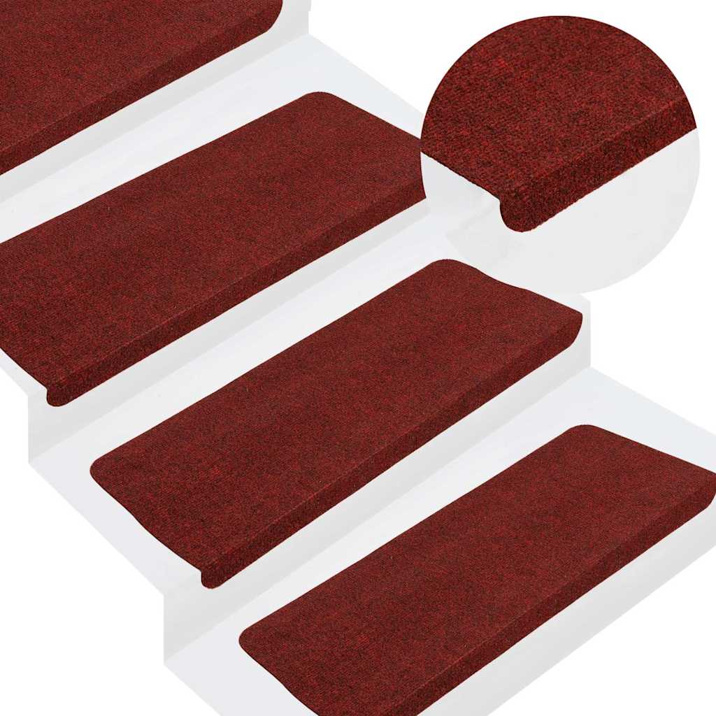 Isekleepuv trepivaip, 15 tk, 65x24,5x3,5 cm, punane