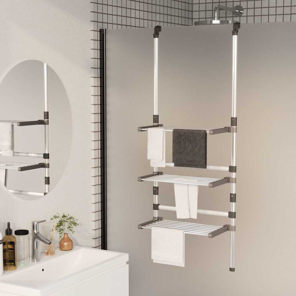 3-korruseline rippuv pesukuivatusrest, alumiinium