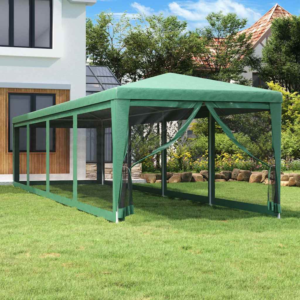 Peotelk 10 võrgust külgseinaga, roheline, 3x12 m HDPE