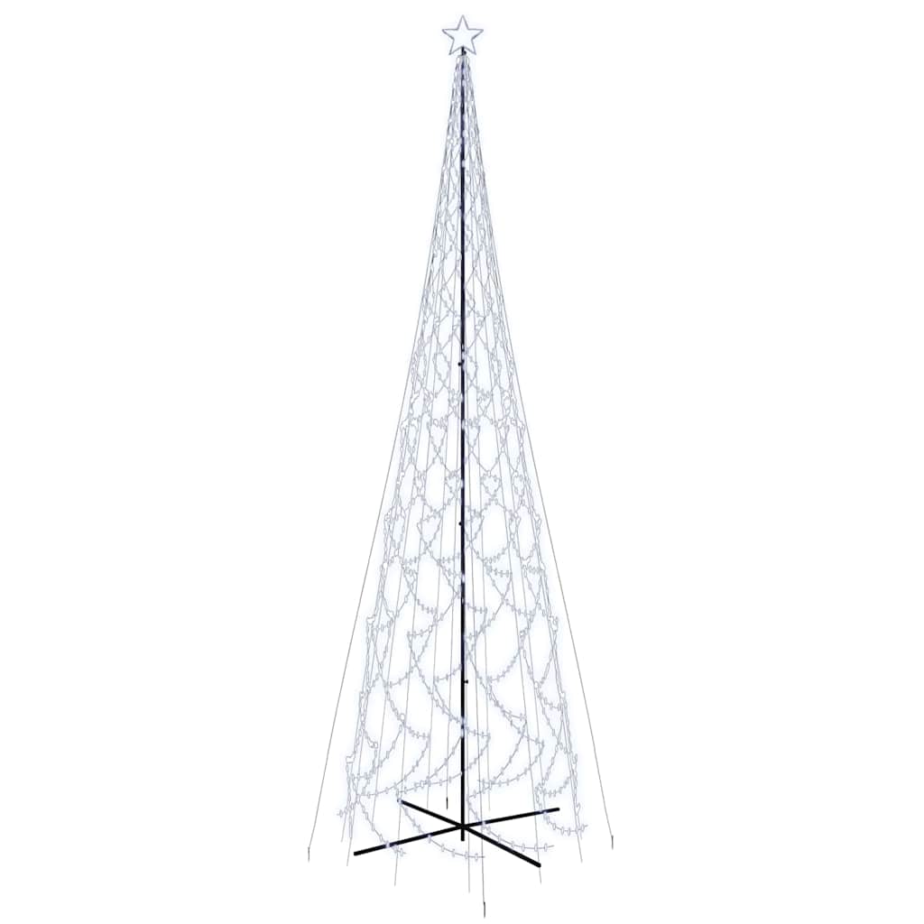 Koonusekujuline jõulupuu, külm valge, 3000 LEDi, 230x800 cm