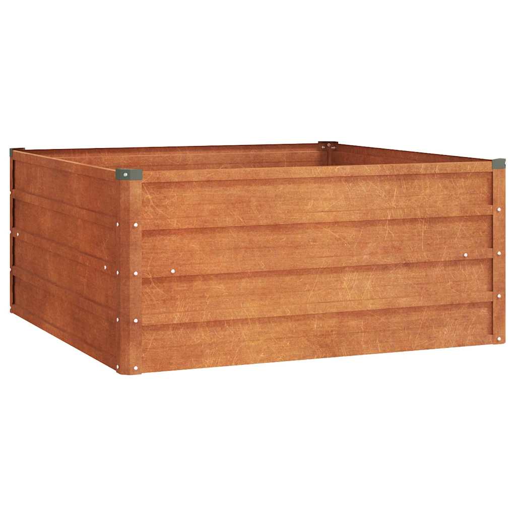 Taimekast, rooste, 100x100x45 cm, Corten-teras