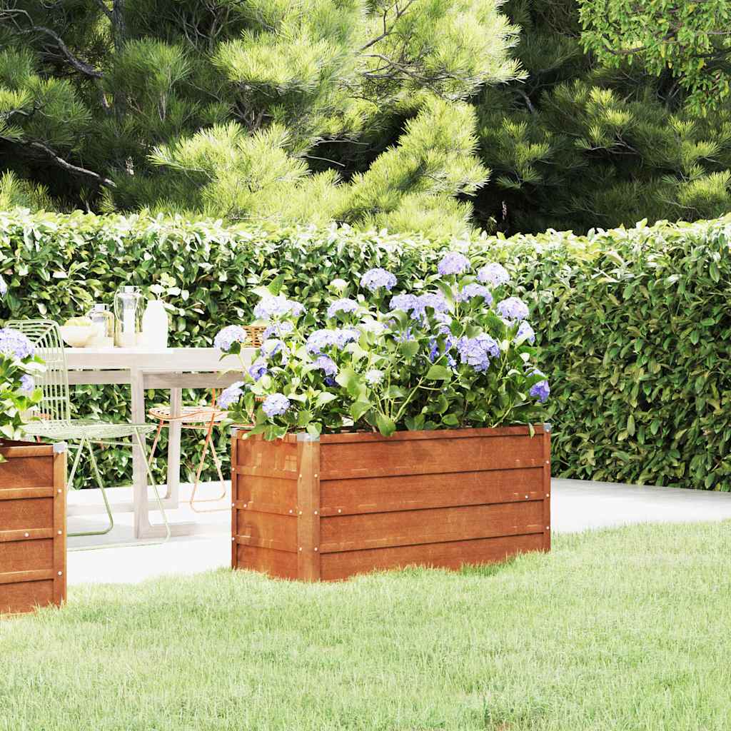 Taimekast, rooste, 100x40x45 cm, Corten-teras