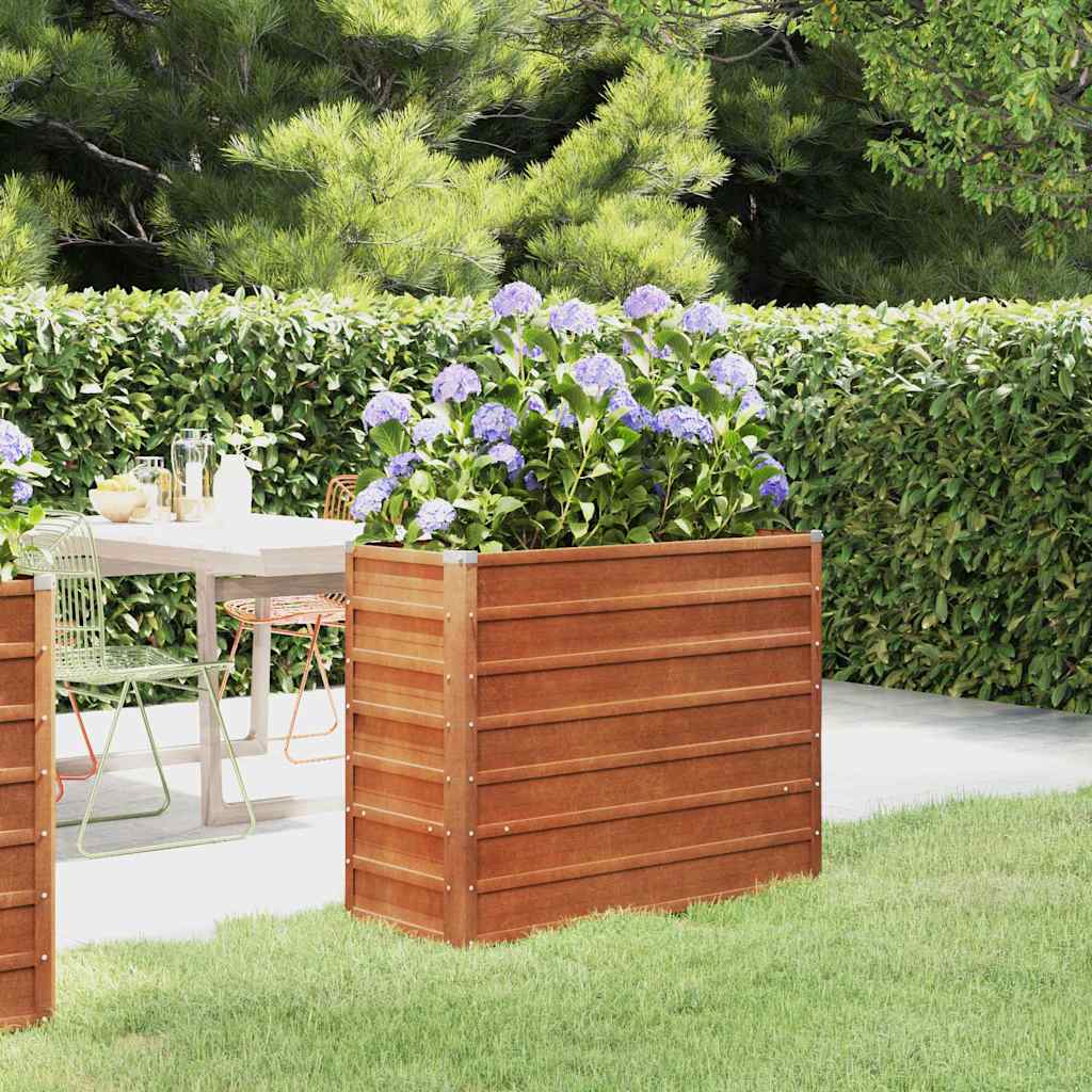Taimekast, rooste, 100x40x77 cm, Corten-teras