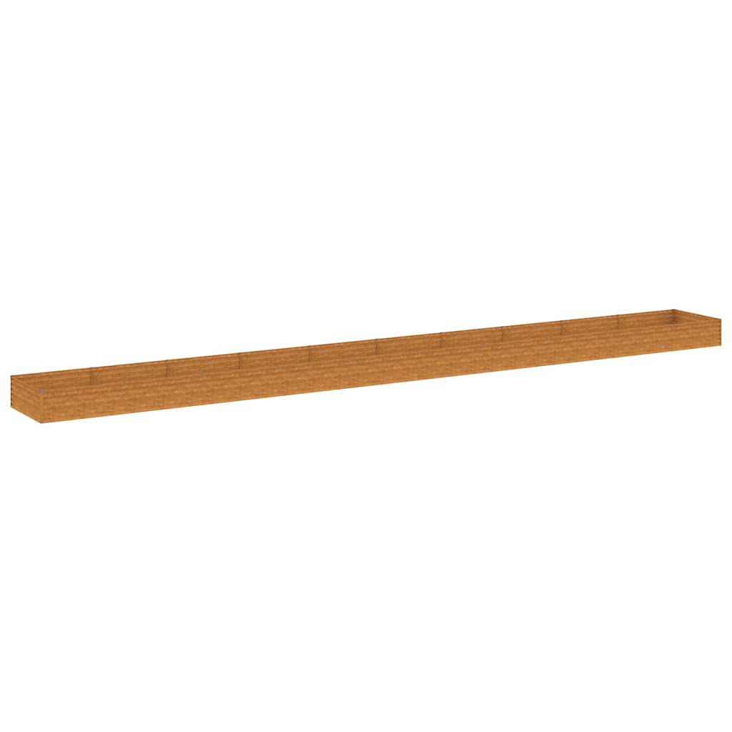 Taimekast, 960x100x36 cm, Corten-teras