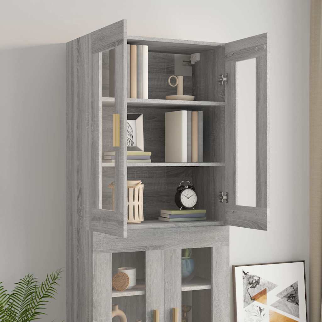 Seinakapp, hall Sonoma tamm, 69,5x34x90 cm