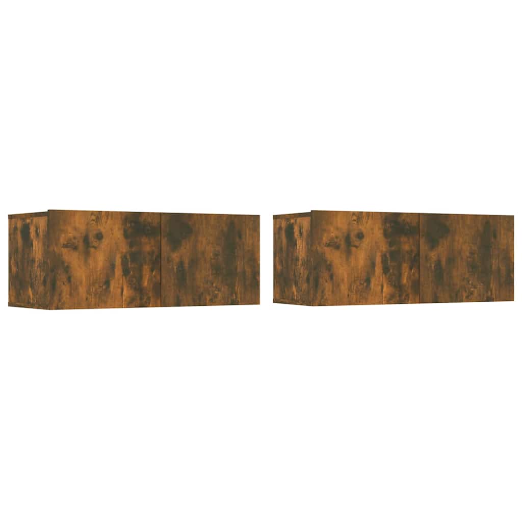 Telerikapid 2 tk, suitsutatud tamm, 80x30x30 cm, tehispuit