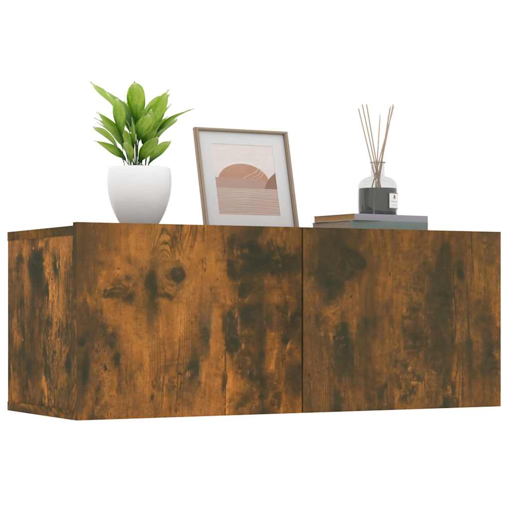 Telerikapid 2 tk, suitsutatud tamm, 80x30x30 cm, tehispuit