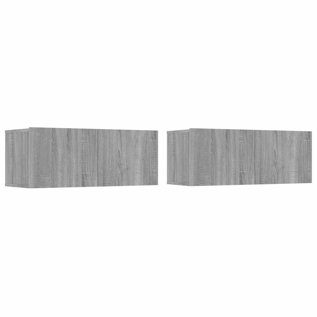 Telerikapid 2 tk, hall Sonoma, 80x30x30 cm, tehispuit
