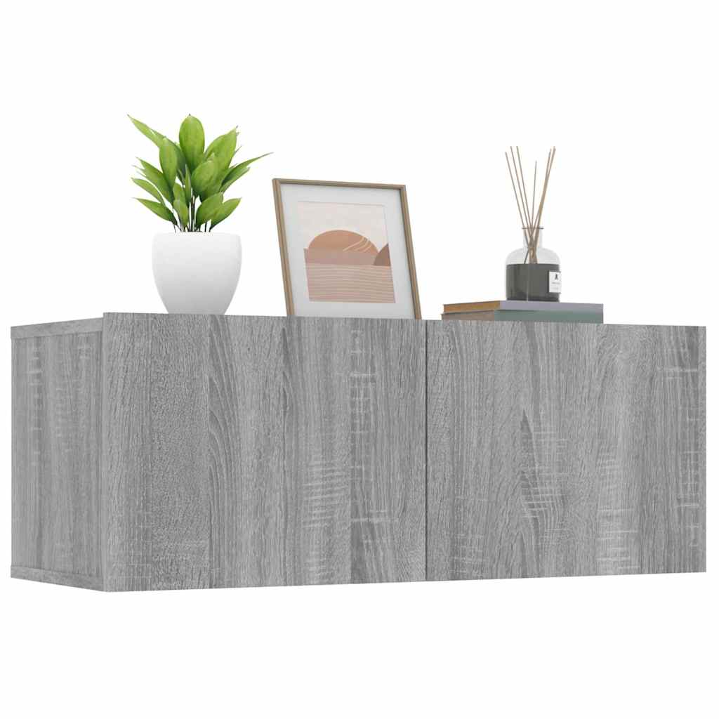 Telerikapid 2 tk, hall Sonoma, 80x30x30 cm, tehispuit