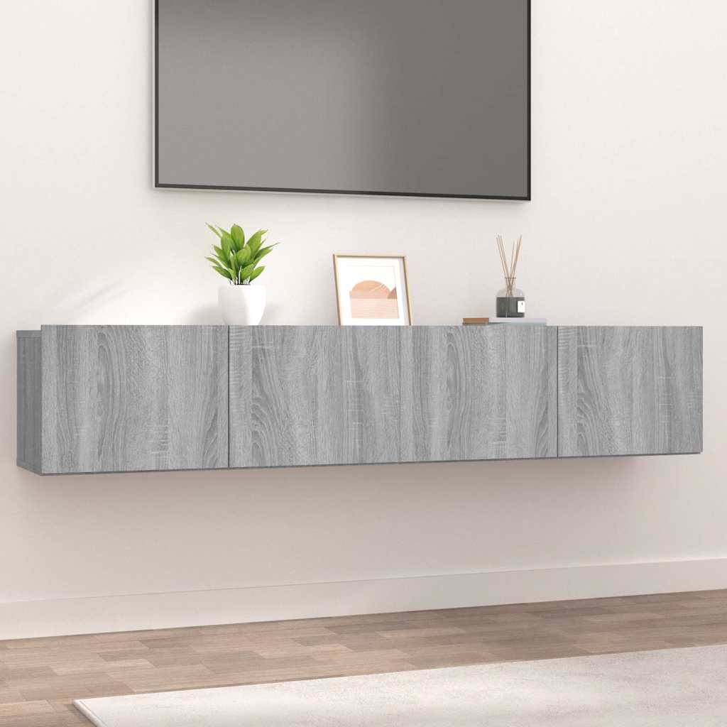 Telerikapid 2 tk, hall Sonoma, 80x30x30 cm, tehispuit