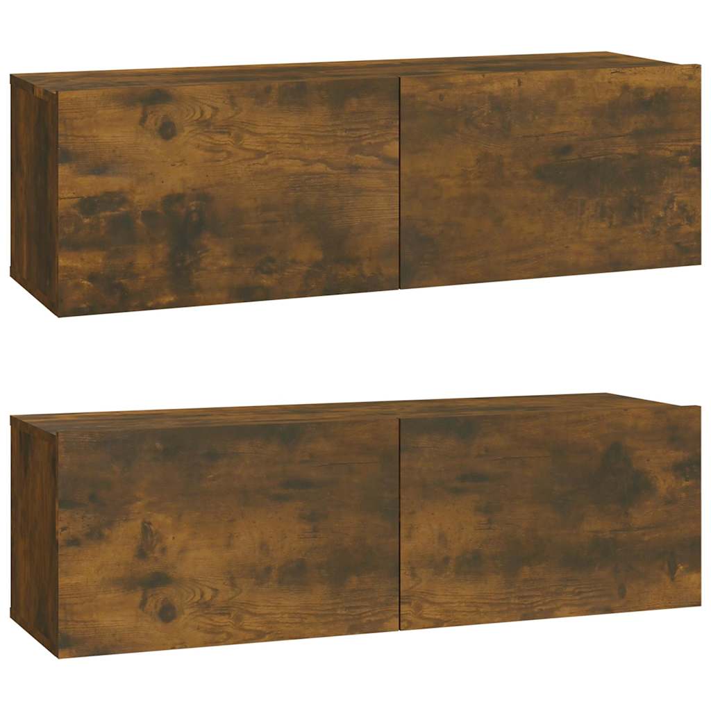 Teleri seinakapid 2 tk, suitsutamm, 100 x 30 x 30 cm, tehispuit