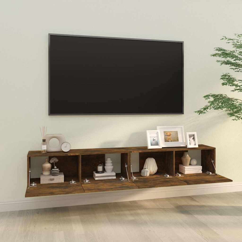 Teleri seinakapid 2 tk, suitsutamm, 100 x 30 x 30 cm, tehispuit