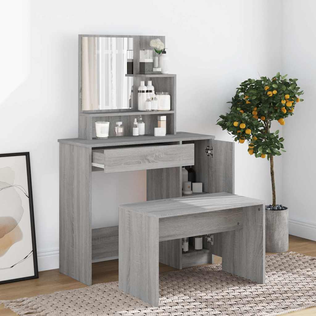 Tualettlaua komplekt, hall Sonoma tamm, 86,5 x 35 x 136 cm