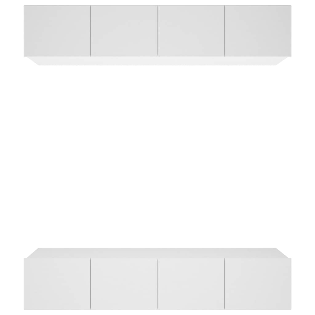 Telerikapid 4 tk, valge, 80 x 30 x 30 cm, tehispuit