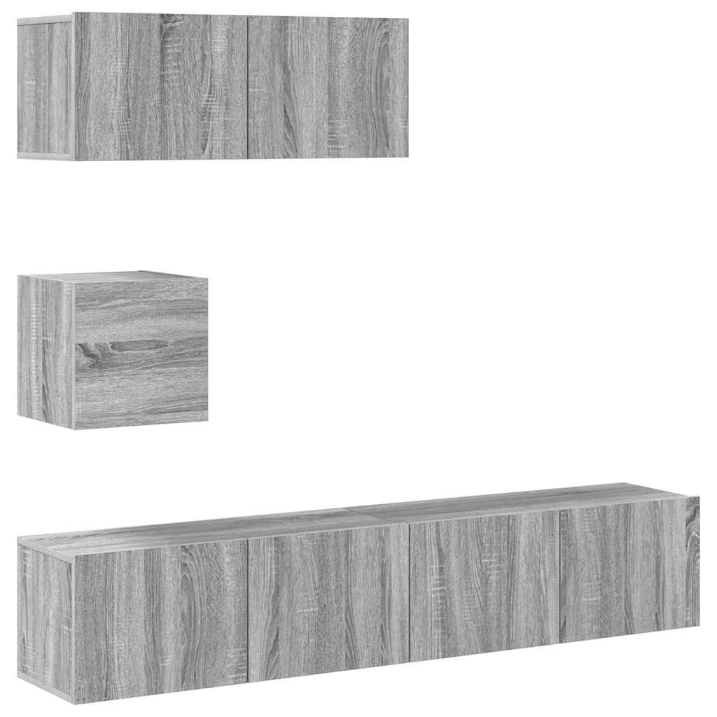 4-osaline telerikappide komplekt, hall Sonoma, tehispuit