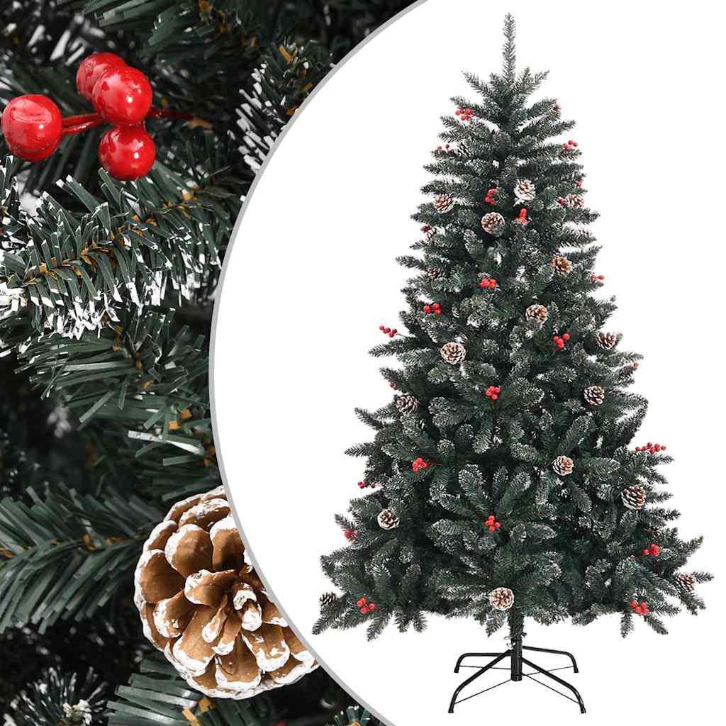 Kunstkuusk alusega, roheline, 120 cm, PVC