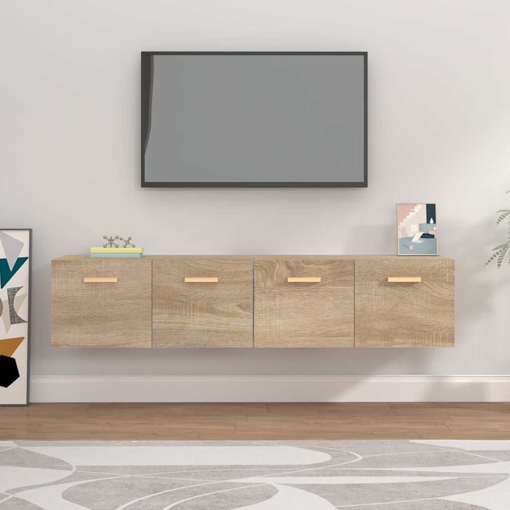 Seinakapp, 2 tk, Sonoma tamm, 80x35x36,5 cm, tehispuit