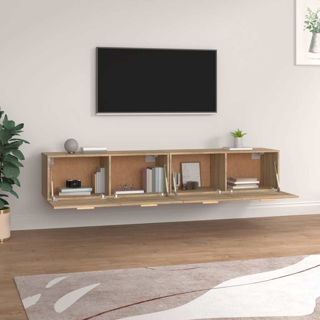 Seinakapid 2 tk, sonoma tamm,100x36,5x35 cm tehispuit