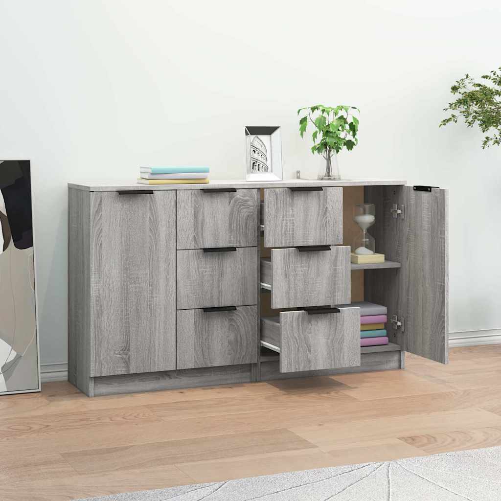Puhvetkapid 2 tk, hall Sonoma tamm, 60 x 30 x 70 cm, tehispuit