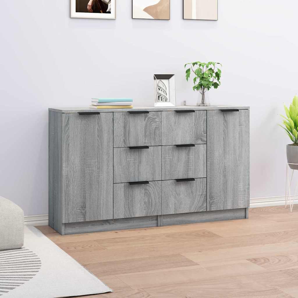 Puhvetkapid 2 tk, hall Sonoma tamm, 60 x 30 x 70 cm, tehispuit